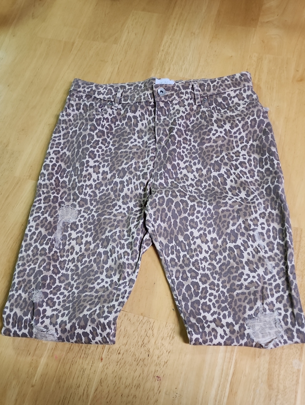 The Children's Place Girls Leopard Print Distressed Skinny Jeans Size 16 NWOT - Picture 7 of 9